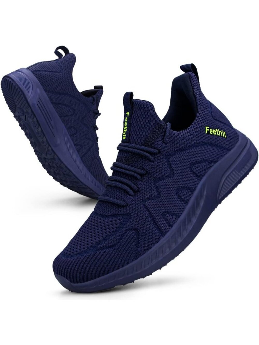 Women's Navy Blue Mesh Lightweight Slip on Sneakers for Travel Athletic Shoes